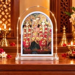 Shree Radha Shree Krishna L Shape Acrylic Showpiece 3 X 3.5 Inch For Home, Office And Car (F177459) Shree Radha Shree Krishna L Shape Acrylic Showpiece 3 X 3.5 Inch For Home, Office And Car (F177459)