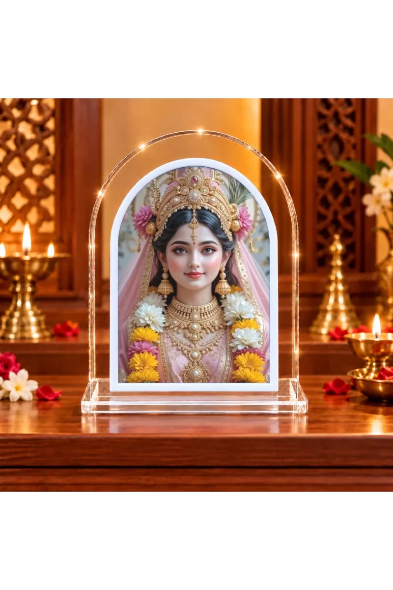 Radha Rani L Shape Acrylic Showpiece 3 X 3.5 Inch For Home, Office And Car (F177460)
