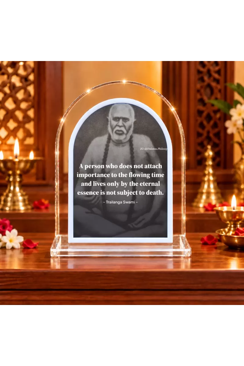 Trailanga Swami L Shape Acrylic Showpiece 3 X 3.5 Inch For Home, Office And Car (F177462)