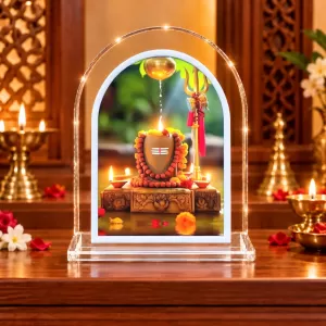 Shiva Lingam L Shape Acrylic Showpiece 3 X 3.5 Inch For Home, Office And Car (F177463) Shiva Lingam L Shape Acrylic Showpiece 3 X 3.5 Inch For Home, Office And Car (F177463)
