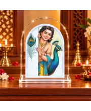 Lord Murugan L Shape Acrylic Showpiece 3 X 3.5 Inch For Home, Office And Car (F177467)