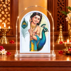 Lord Murugan L Shape Acrylic Showpiece 3 X 3.5 Inch For Home, Office And Car (F177467) Lord Murugan L Shape Acrylic Showpiece 3 X 3.5 Inch For Home, Office And Car (F177467)