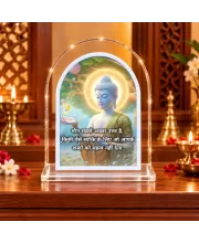 Buddha L Shape Acrylic Showpiece 3 X 3.5 Inch For Home, Office And Car (F177472)