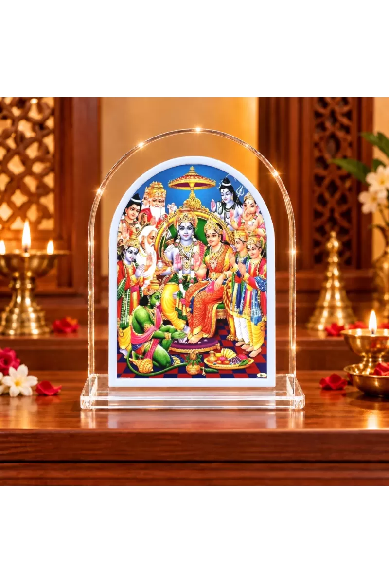 Lord Ram L Shape Acrylic Showpiece 3 X 3.5 Inch For Home, Office And Car (F177473)