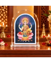 Goddess Lakshmi L Shape Acrylic Showpiece 3 X 3.5 Inch For Home, Office And Car (F177475)