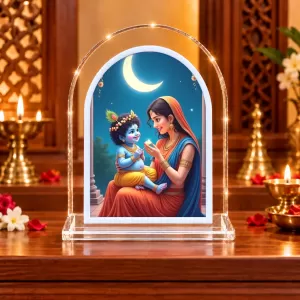 Yashoda Krishna L Shape Acrylic Showpiece 3 X 3.5 Inch For Home, Office And Car (F177478) Yashoda Krishna L Shape Acrylic Showpiece 3 X 3.5 Inch For Home, Office And Car (F177478)