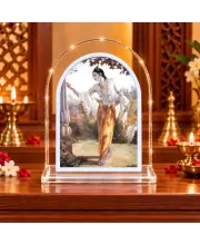 Lord Krishna L Shape Acrylic Showpiece 3 X 3.5 Inch For Home, Office And Car (F177479)