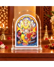 Lakshmi Narasimha L Shape Acrylic Showpiece 3 X 3.5 Inch For Home, Office And Car (F177484)