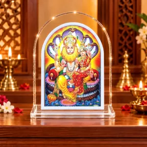 Lakshmi Narasimha L Shape Acrylic Showpiece 3 X 3.5 Inch For Home, Office And Car (F177484) Lakshmi Narasimha L Shape Acrylic Showpiece 3 X 3.5 Inch For Home, Office And Car (F177484)