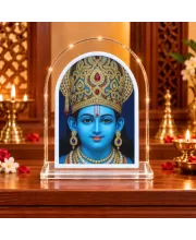 Shree Krishna L Shape Acrylic Showpiece 3 X 3.5 Inch For Home, Office And Car (F177486)