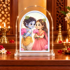 Radha Krishna L Shape Acrylic Showpiece 3 X 3.5 Inch For Home, Office And Car (F177488) Radha Krishna L Shape Acrylic Showpiece 3 X 3.5 Inch For Home, Office And Car (F177488)