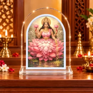 Goddess Lakshmi L Shape Acrylic Showpiece 3 X 3.5 Inch For Home, Office And Car (F177489) Goddess Lakshmi L Shape Acrylic Showpiece 3 X 3.5 Inch For Home, Office And Car (F177489)