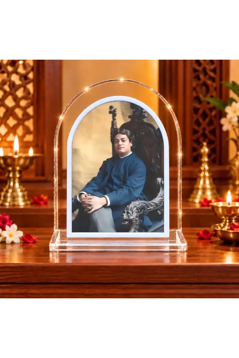Swami Vivekananda L Shape Acrylic Showpiece 3 X 3.5 Inch For Home, Office And Car (F177490)