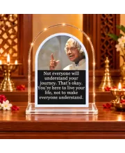 A. P. J. Abdul Kalam L Shape Acrylic Showpiece 3 X 3.5 Inch For Home, Office And Car (F177491)