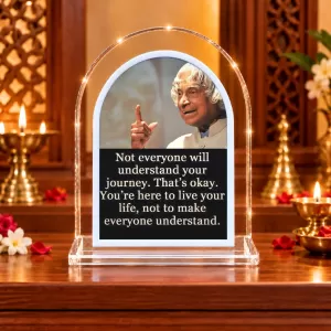 A. P. J. Abdul Kalam L Shape Acrylic Showpiece 3 X 3.5 Inch For Home, Office And Car (F177491) A. P. J. Abdul Kalam L Shape Acrylic Showpiece 3 X 3.5 Inch For Home, Office And Car (F177491)
