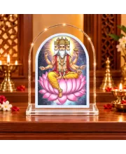 Lord Brahma L Shape Acrylic Showpiece 3 X 3.5 Inch For Home, Office And Car (F177493)
