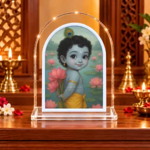 Lord Krishna L Shape Acrylic Showpiece 3 X 3.5 Inch For Home, Office And Car (F177495) Lord Krishna L Shape Acrylic Showpiece 3 X 3.5 Inch For Home, Office And Car (F177495)