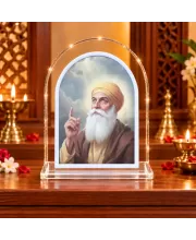 Guru Nanak Dev Ji L Shape Acrylic Showpiece 3 X 3.5 Inch For Home, Office And Car (F177496)