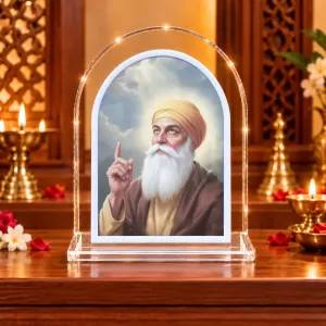 Guru Nanak Dev Ji L Shape Acrylic Showpiece 3 X 3.5 Inch For Home, Office And Car (F177496) Guru Nanak Dev Ji L Shape Acrylic Showpiece 3 X 3.5 Inch For Home, Office And Car (F177496)