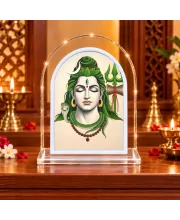 Lord Shiva L Shape Acrylic Showpiece 3 X 3.5 Inch For Home, Office And Car (F177497)