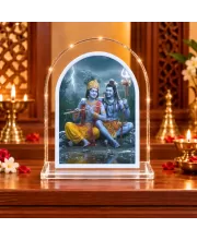 Krishna Shiva L Shape Acrylic Showpiece 3 X 3.5 Inch For Home, Office And Car (F177498)