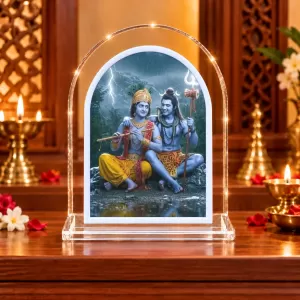 Krishna Shiva L Shape Acrylic Showpiece 3 X 3.5 Inch For Home, Office And Car (F177498) Krishna Shiva L Shape Acrylic Showpiece 3 X 3.5 Inch For Home, Office And Car (F177498)