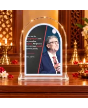 Bill Gates L Shape Acrylic Showpiece 3 X 3.5 Inch For Home, Office And Car (F177499)