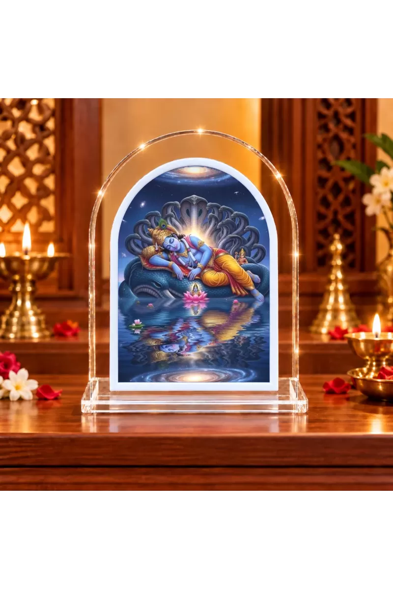 Lord Vish L Shape Acrylic Showpiece 3 X 3.5 Inch For Home, Office And Car (F177500)
