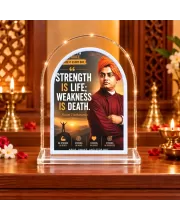 Swami Vivekananda L Shape Acrylic Showpiece 3 X 3.5 Inch For Home, Office And Car (F177502)