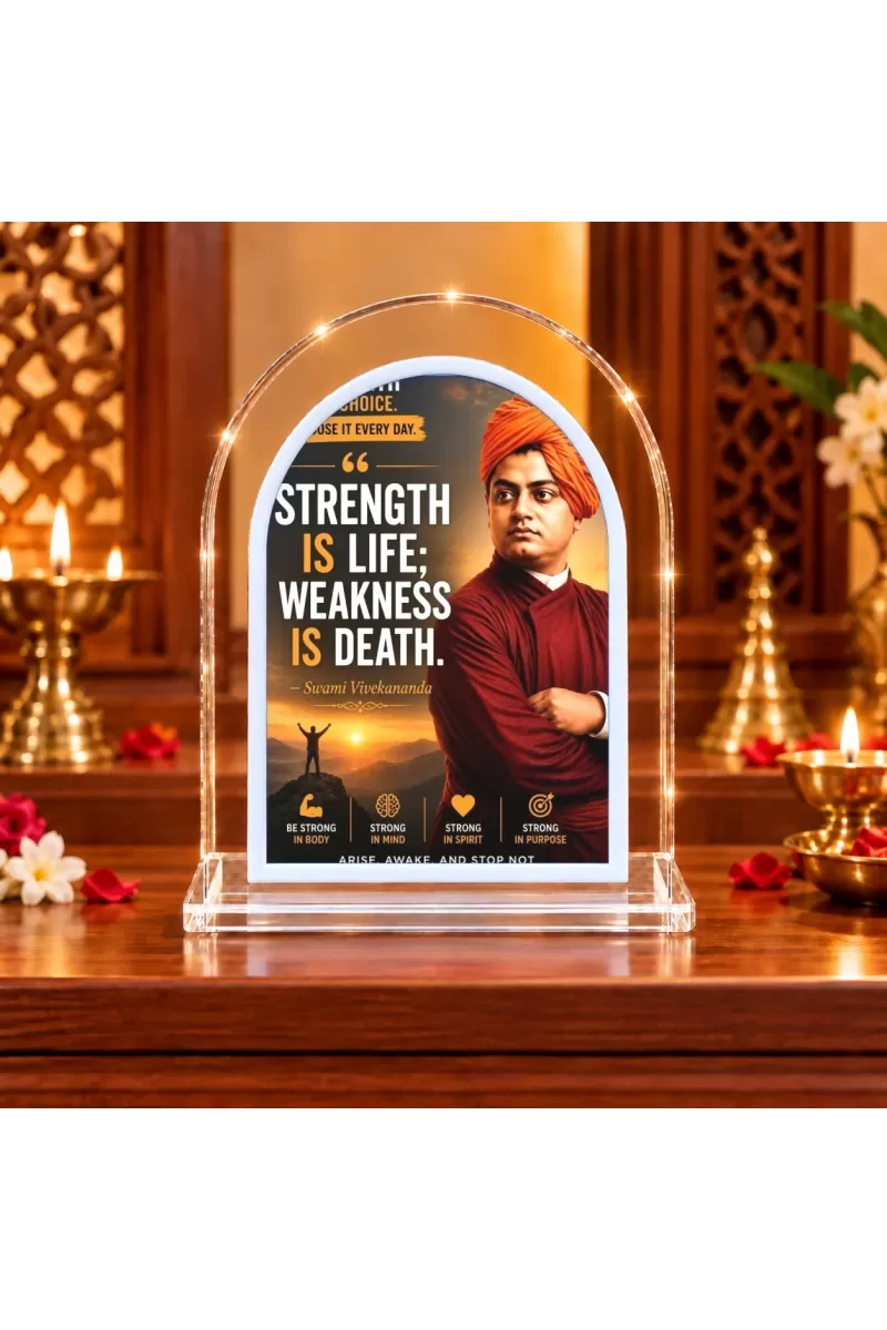 Swami Vivekananda L Shape Acrylic Showpiece 3 X 3.5 Inch For Home, Office And Car (F177502)