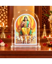 Surya Dev L Shape Acrylic Showpiece 3 X 3.5 Inch For Home, Office And Car (F177504)