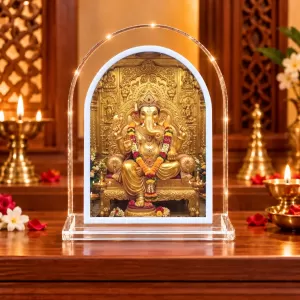 Lord Ganesha L Shape Acrylic Showpiece 3 X 3.5 Inch For Home, Office And Car (F177505) Lord Ganesha L Shape Acrylic Showpiece 3 X 3.5 Inch For Home, Office And Car (F177505)
