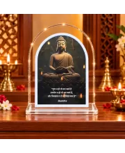 Buddha L Shape Acrylic Showpiece 3 X 3.5 Inch For Home, Office And Car (F177508)