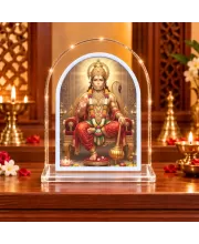 Hanuman L Shape Acrylic Showpiece 3 X 3.5 Inch For Home, Office And Car (F177509)