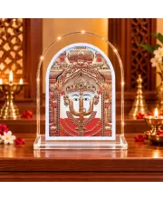 Lord Ganesha L Shape Acrylic Showpiece 3 X 3.5 Inch For Home, Office And Car (F177516)