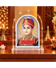 Guru Harkrishan Sahib Ji L Shape Acrylic Showpiece 3 X 3.5 Inch For Home, Office And Car (F177517)