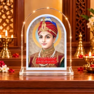 Guru Harkrishan Sahib Ji L Shape Acrylic Showpiece 3 X 3.5 Inch For Home, Office And Car (F177517) Guru Harkrishan Sahib Ji L Shape Acrylic Showpiece 3 X 3.5 Inch For Home, Office And Car (F177517)