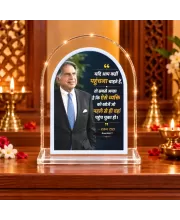 Ratan Tata L Shape Acrylic Showpiece 3 X 3.5 Inch For Home, Office And Car (F177518)