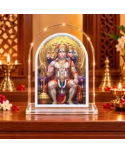 Panchamukhi Hanuman L Shape Acrylic Showpiece 3 X 3.5 Inch For Home, Office And Car (F177519)