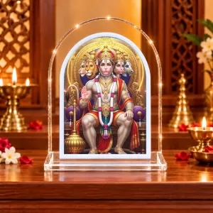 Panchamukhi Hanuman L Shape Acrylic Showpiece 3 X 3.5 Inch For Home, Office And Car (F177519) Panchamukhi Hanuman L Shape Acrylic Showpiece 3 X 3.5 Inch For Home, Office And Car (F177519)