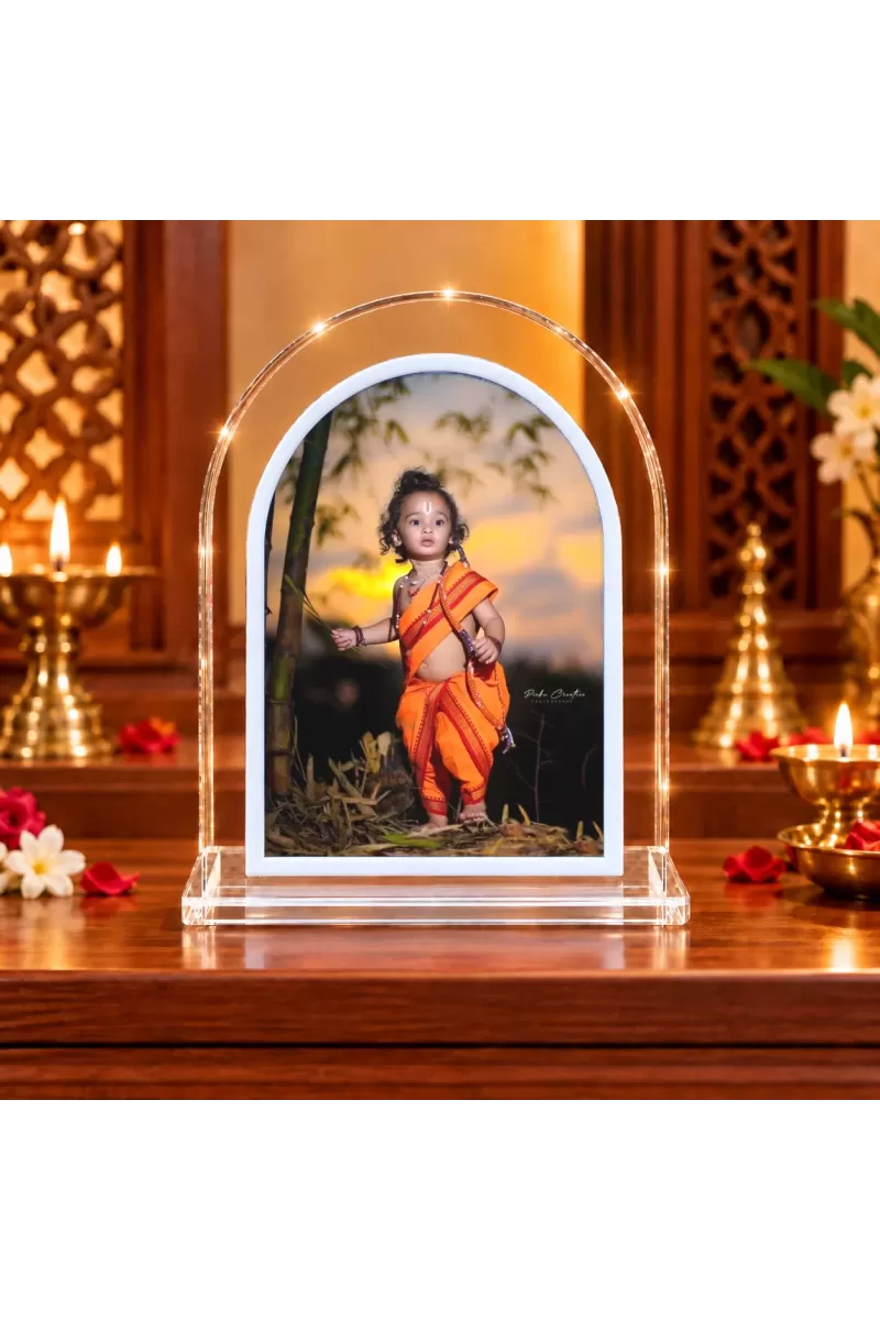 Baby Ram L Shape Acrylic Showpiece 3 X 3.5 Inch For Home, Office And Car (F177523)