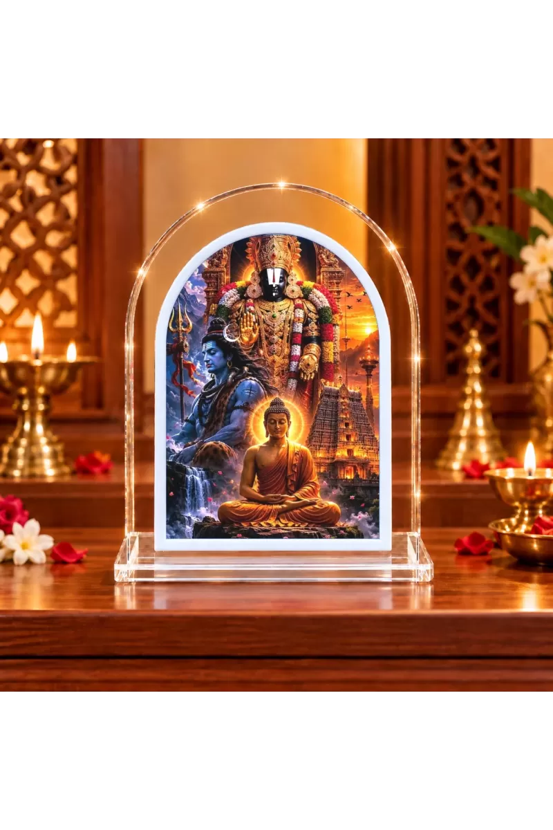 Baby Krishna L Shape Acrylic Showpiece 3 X 3.5 Inch For Home, Office And Car (F177524)
