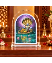 Lord Vishnu L Shape Acrylic Showpiece 3 X 3.5 Inch For Home, Office And Car (F177526)