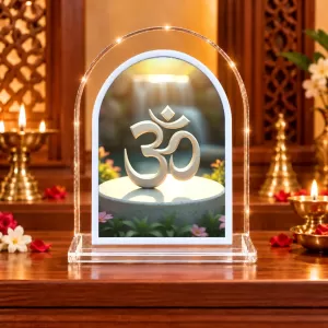 Om Symbol L Shape Acrylic Showpiece 3 X 3.5 Inch For Home, Office And Car (F177527) Om Symbol L Shape Acrylic Showpiece 3 X 3.5 Inch For Home, Office And Car (F177527)