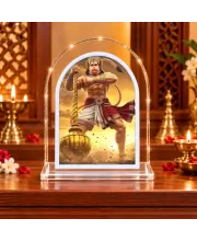 Hanuman L Shape Acrylic Showpiece 3 X 3.5 Inch For Home, Office And Car (F177530)