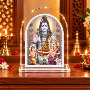 Shiva Parvati Family L Shape Acrylic Showpiece 3 X 3.5 Inch For Home, Office And Car (F177534) Shiva Parvati Family L Shape Acrylic Showpiece 3 X 3.5 Inch For Home, Office And Car (F177534)