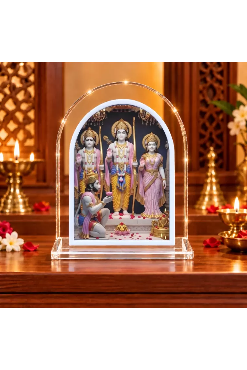 Lord Ram L Shape Acrylic Showpiece 3 X 3.5 Inch For Home, Office And Car (F177537)
