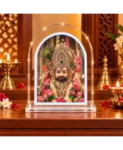 Khatu Shyam L Shape Acrylic Showpiece 3 X 3.5 Inch For Home, Office And Car (F177538)