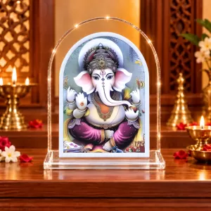 Lord Ganesha L Shape Acrylic Showpiece 3 X 3.5 Inch For Home, Office And Car (F177544) Lord Ganesha L Shape Acrylic Showpiece 3 X 3.5 Inch For Home, Office And Car (F177544)