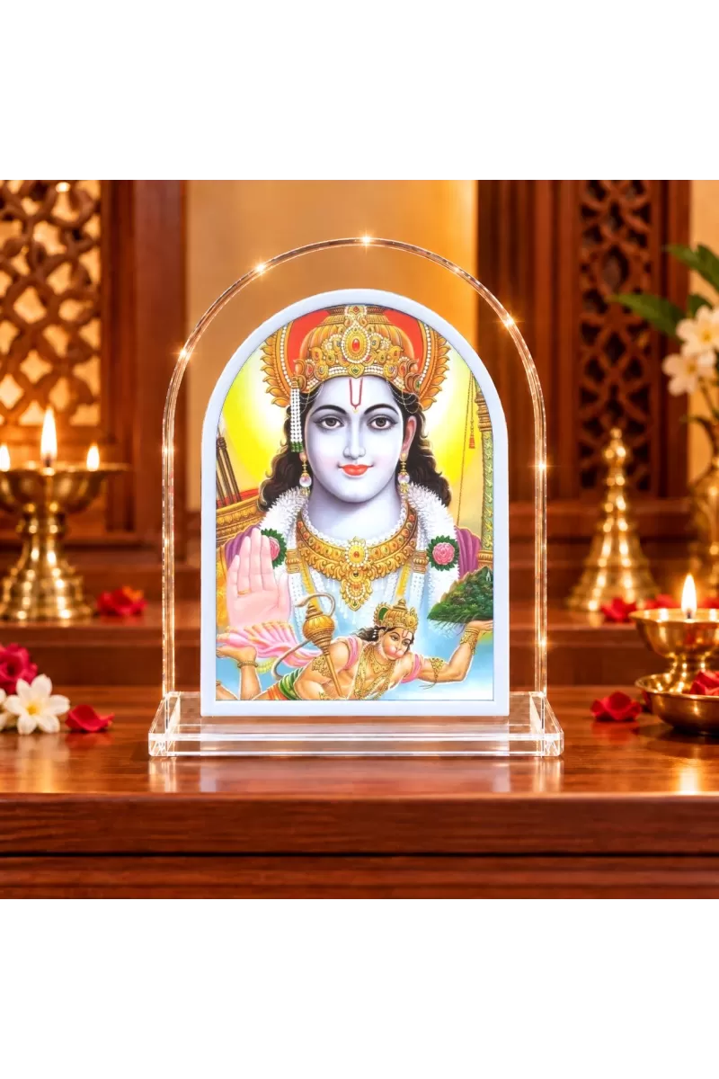 Lord Rama L Shape Acrylic Showpiece 3 X 3.5 Inch For Home, Office And Car (F177545)